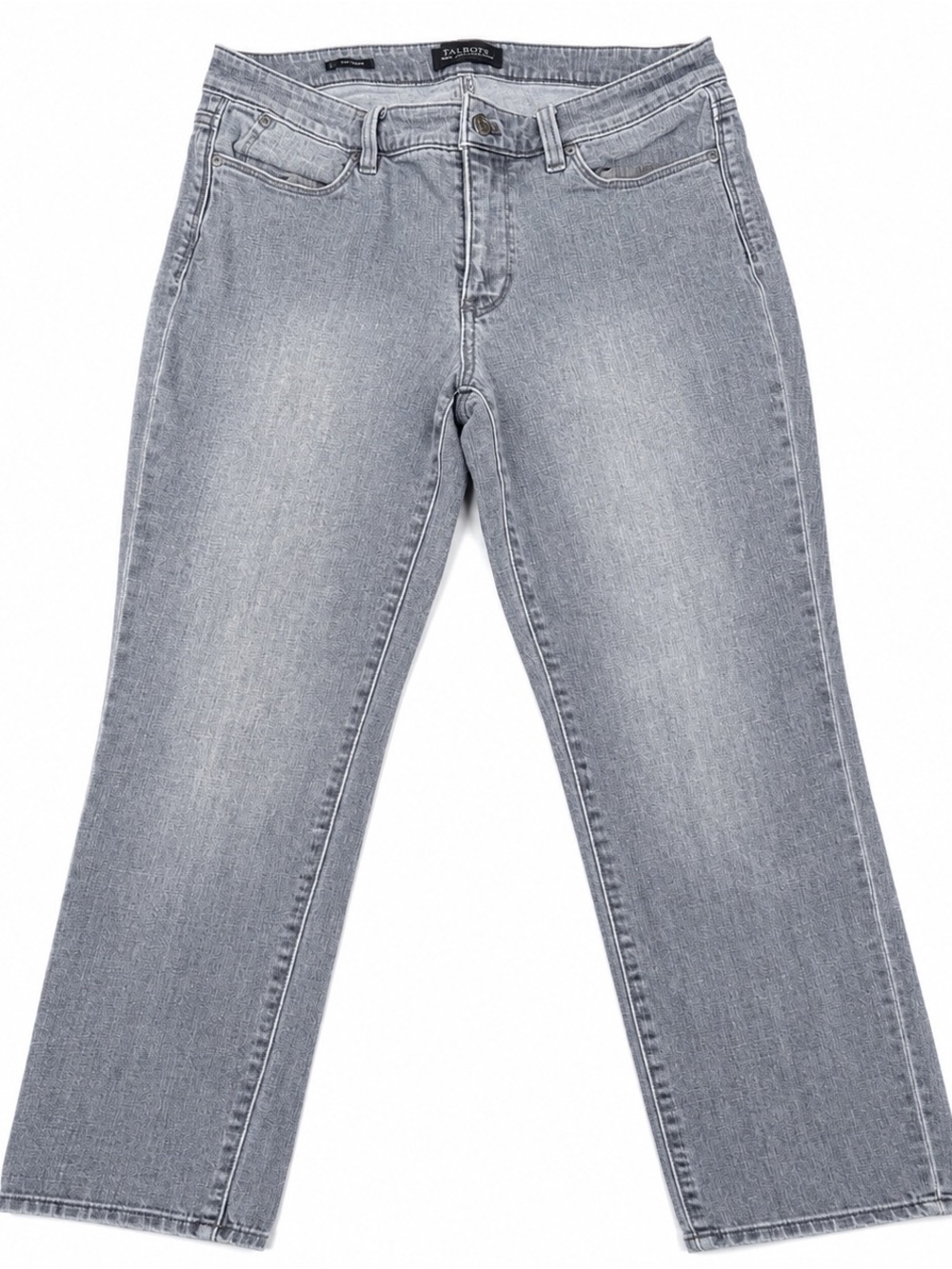 Talbots Flawless Fit 5 Pocket Slim Jeans Women Size 6 Gray Wash Stretch Denim